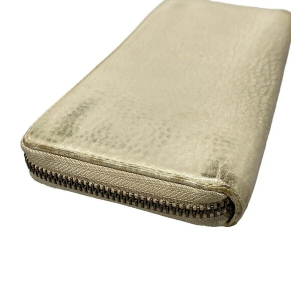 Auth COACH - Cream Leather Long Wallet - Picture 3 of 9